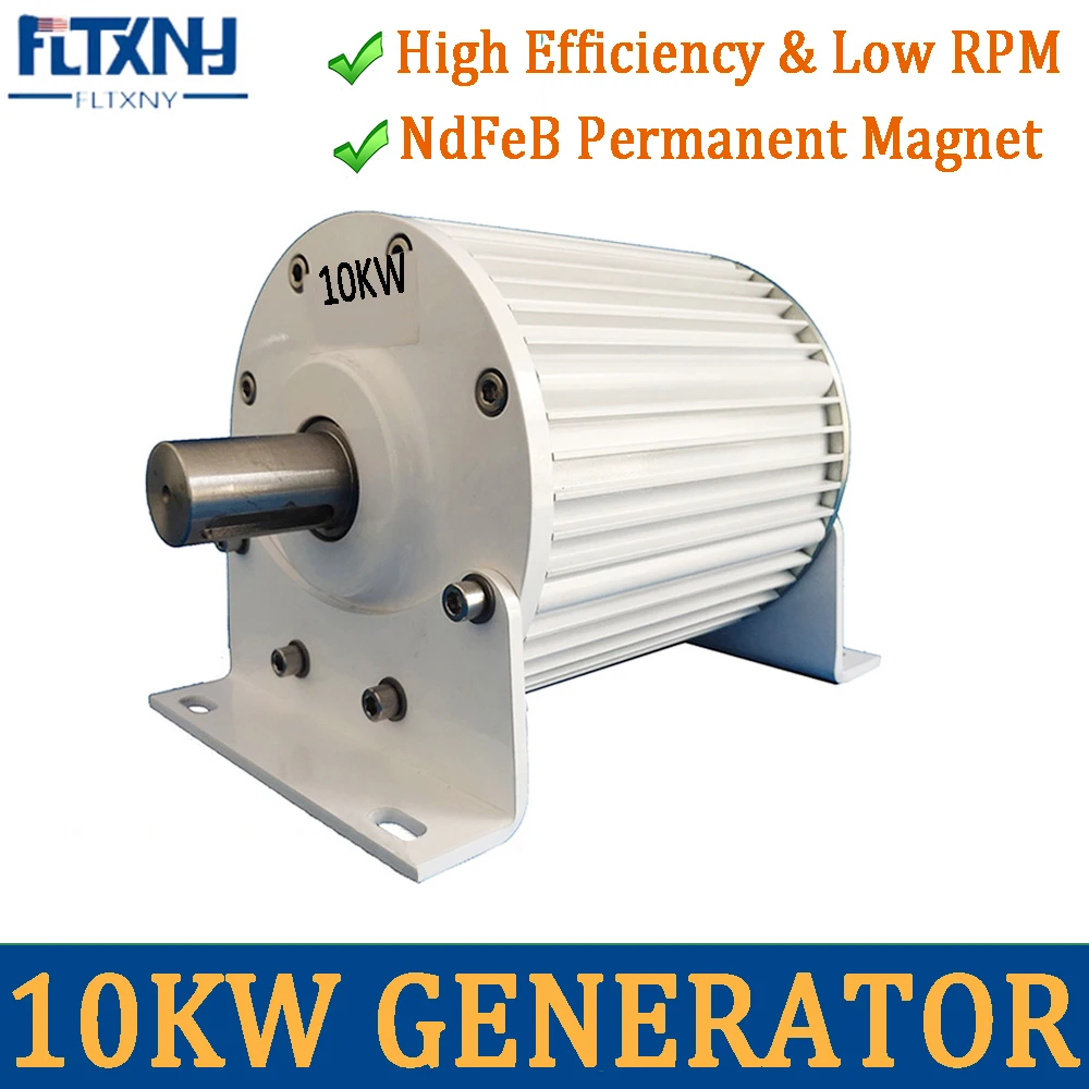 

Actual 5KW 10KW Low Speed Permanent Magnet Generator 220V 380V 3 Phase AC Alternators Use For Motor Drive Water Wind Turbine