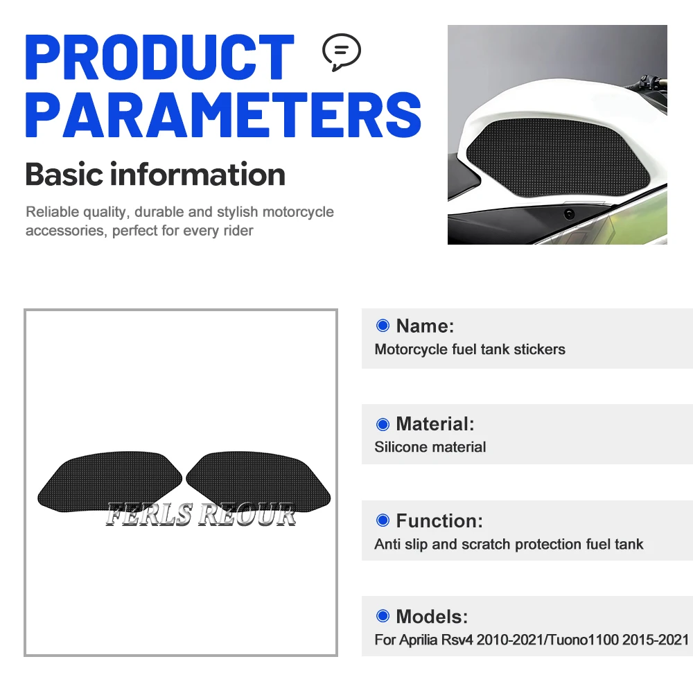 Motorcycle Fuel Tank Stickers Moto Anti Slip Side Panel Decals Durable For Aprilia RS660 2020-2025 Tuono660 2021-2025