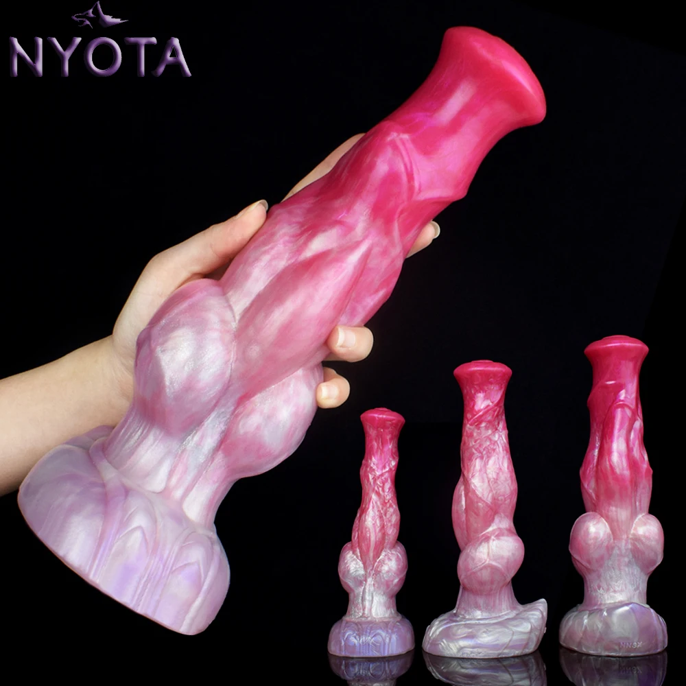 Nyota Realistische Wolf Dildo Lange Dieren Penis Seksspeeltje Voor Vrouwen Mannen Siliconen Anale Butt Plug Big Dildo 'S Masturbator Volwassen Benodigdheden