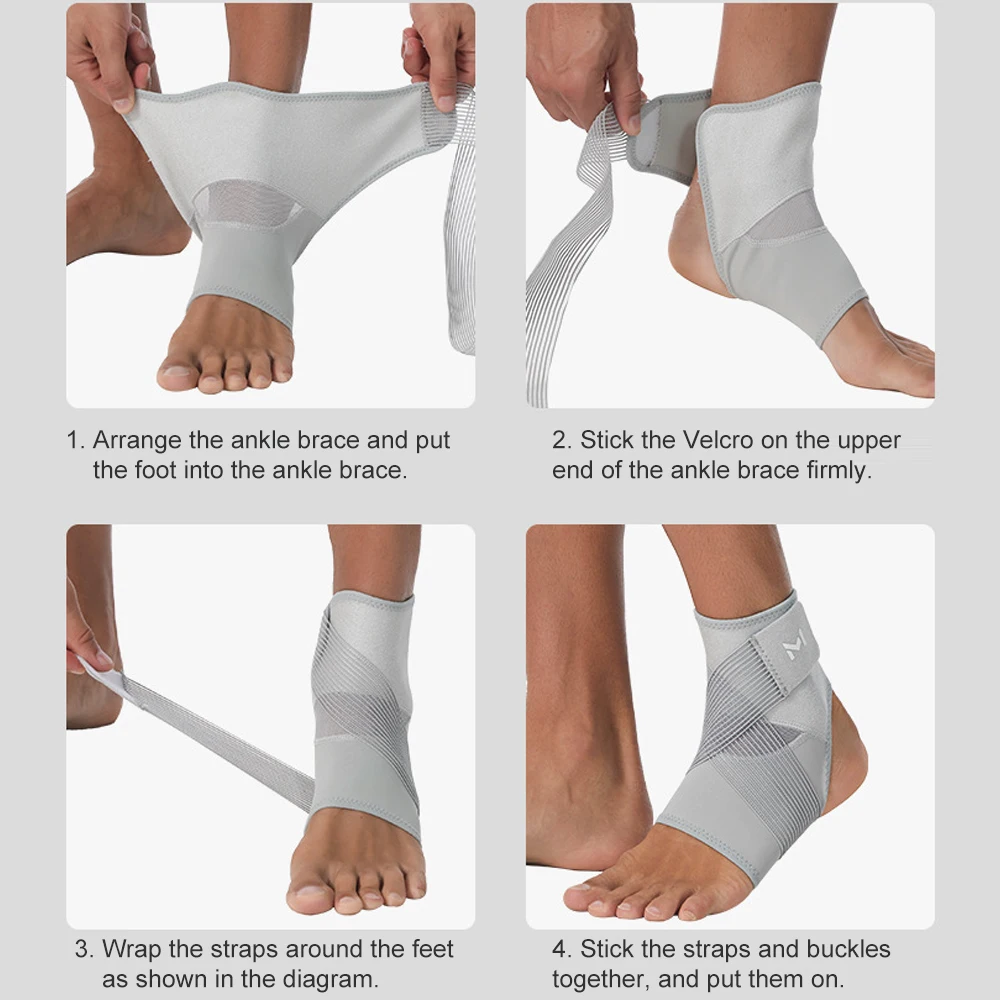 Ankle Brace with Adjustable Strap - Plantar Fasciitis Night Sock & Ankle Support for Stability,Custom Compression Ease Swelling