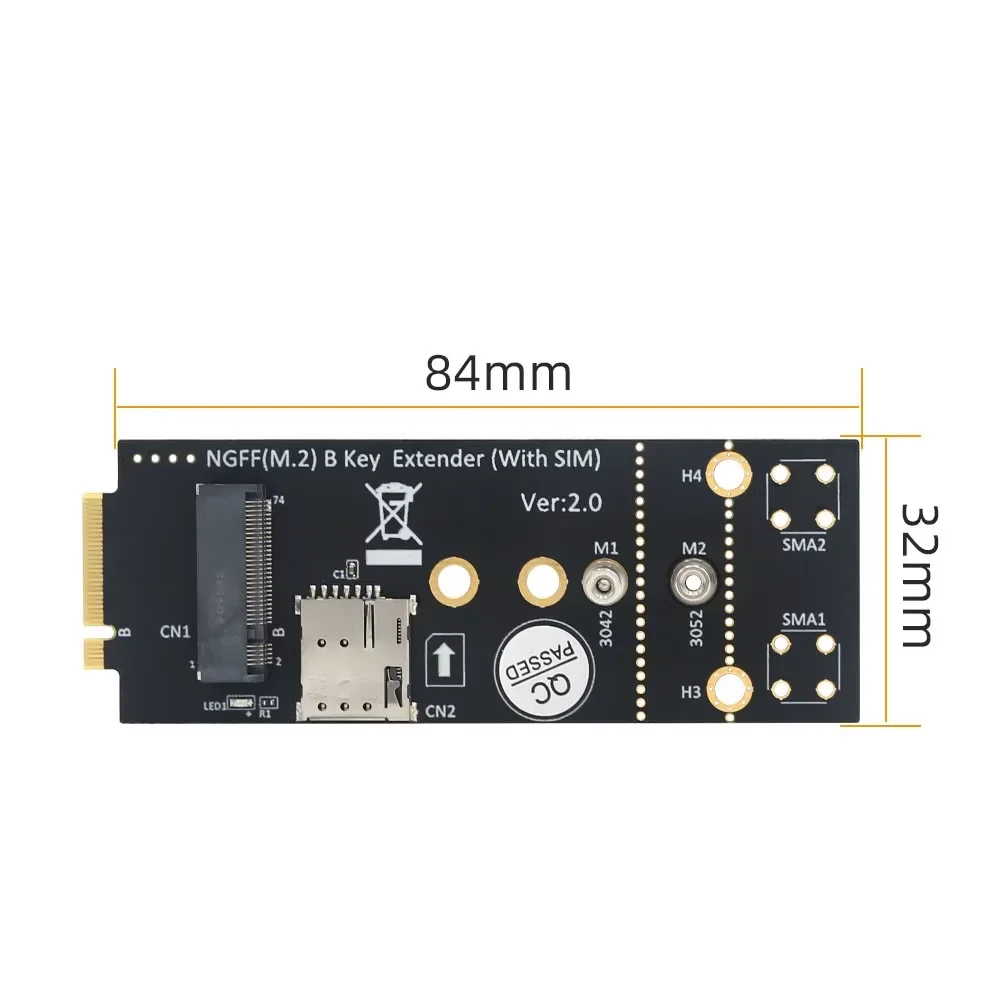 10PCS/LOT M.2 Key B to NGFF Key B adapter with NANO SIM card slot for 4G 5G Module EM12-G EM160R-GL L860-GL RM520N-GL RM530N-GL