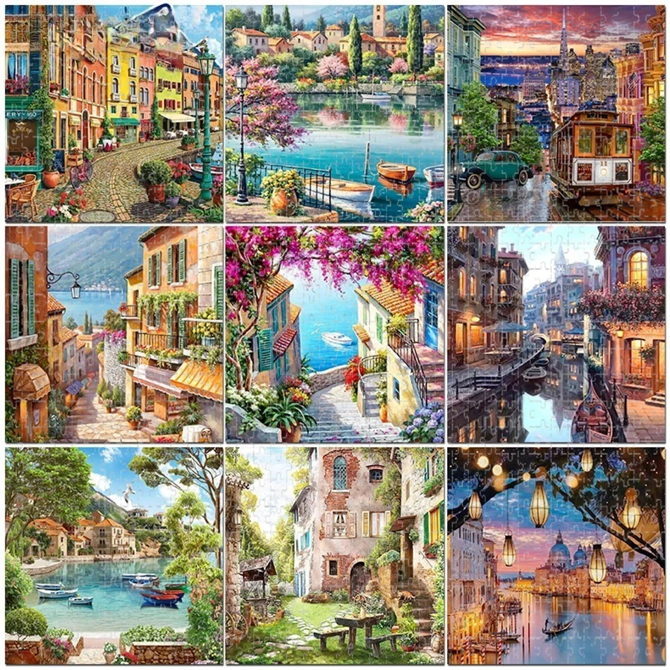 

Пазл-головоломка «Городской пейзаж» (500/1000/1200/2000 элементов) для взрослых и начинающих — ручная работа, подарок, украшение для дома, игра, игрушка