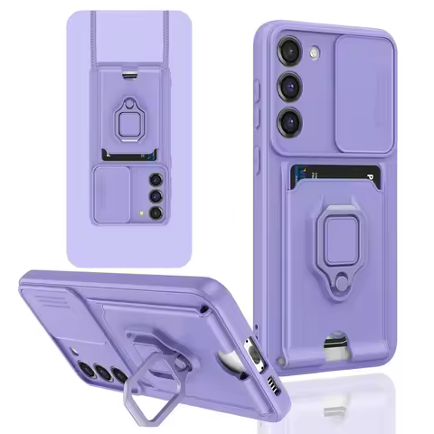 TPU Case for Samsung Galaxy S25 S24 S23 S22 A52S A53 A13 A32 S21 FE Ultra Plus Shell Protect Lens Pull Push Camera Cover Fundas