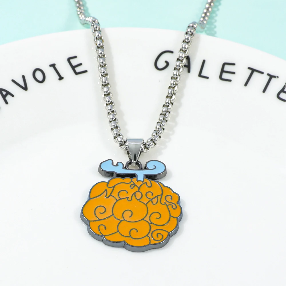 Anime Devil Fruit Pendant Necklace - Creative Cool Cosplay Accessory Unique Gift for Friends Cartoon Neck Chain Jewelry view 4
