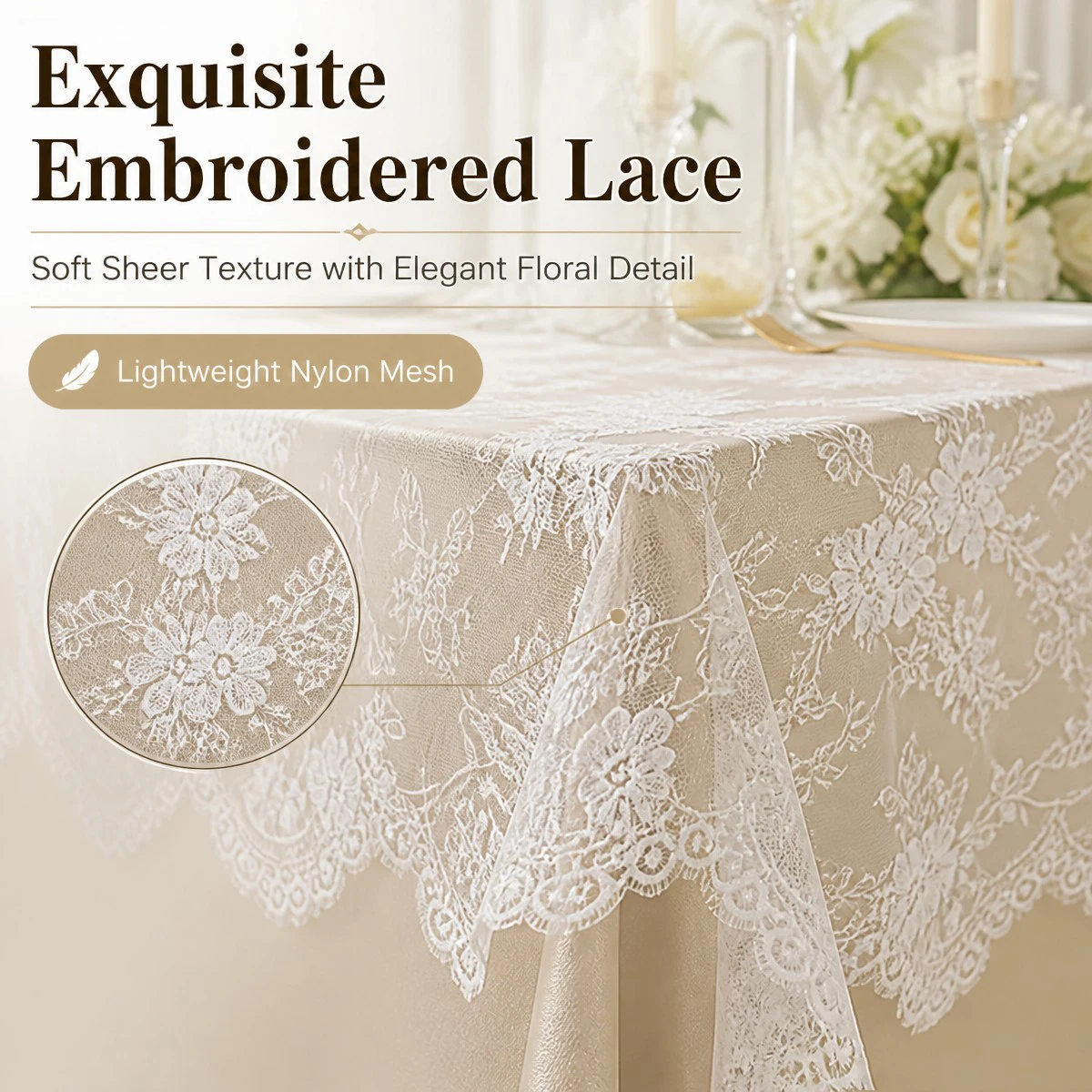 White Floral Lace Table Runner - đánh giá và giá Christmas Table Runner