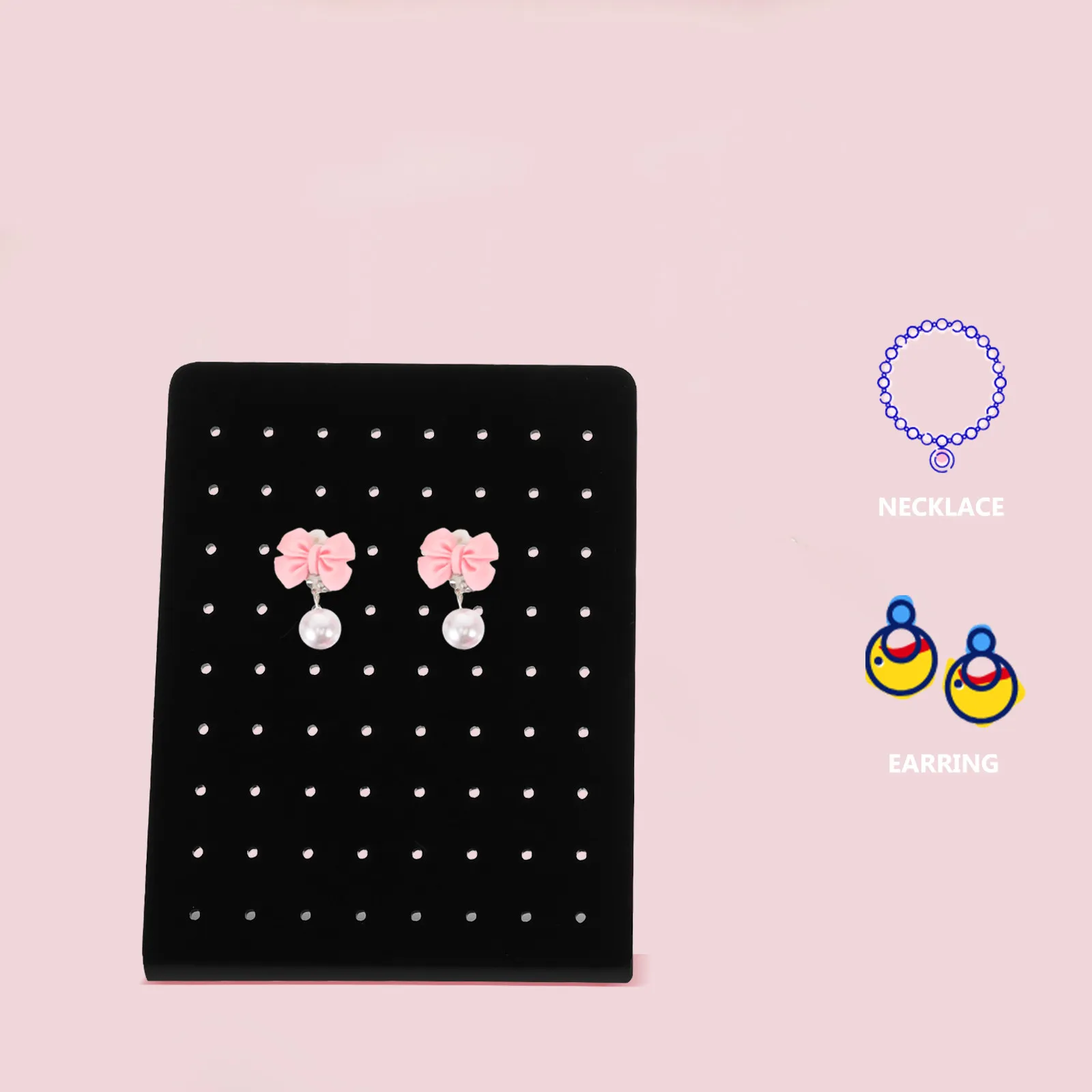 

6Pcs Stable Base Earring Display Stand L Shape Multi Hole Earring Holder for Delicate Earrings Storage and Elegant Display