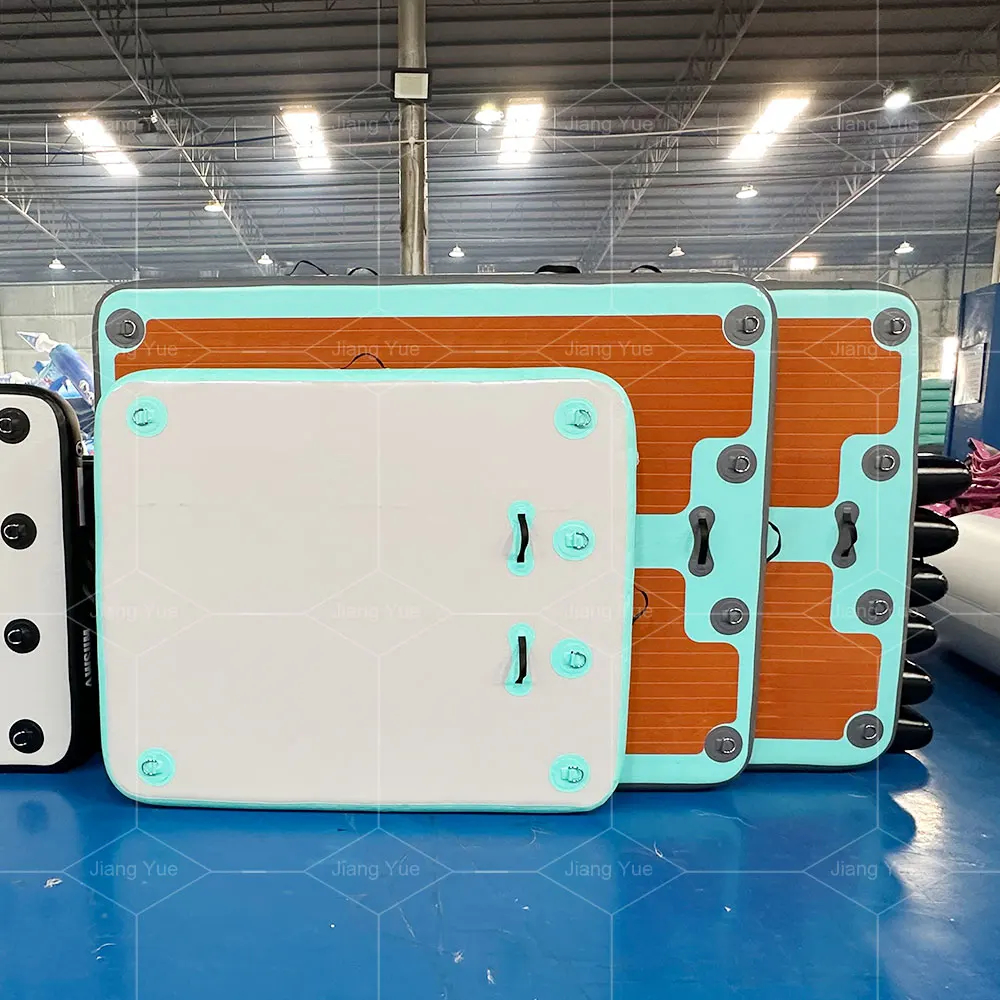 

Jet Ski Teak Drop Stitch Sunbathing Yoga Water Pontoon Platform Inflatable Yacht Island Floating Dock Floating Swim Deck