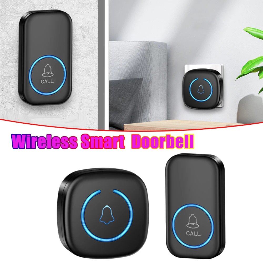 

Smart Wireless Doorbell 300 Meters Super Long Range Ding Dong Chime Remote Control Button For Elderly Senior Use Indoor Bell Kit