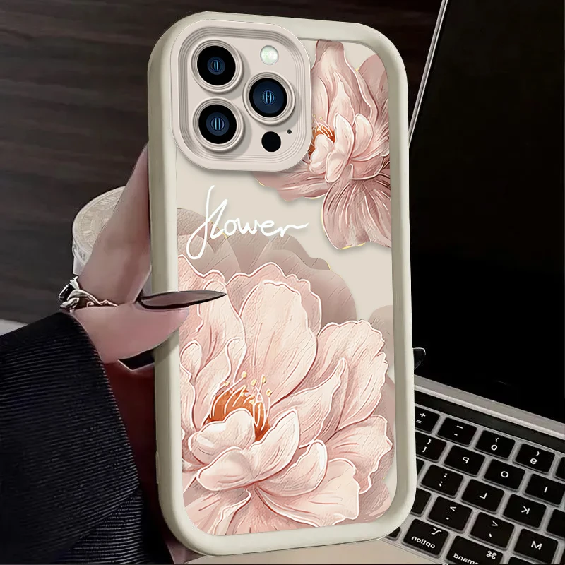 Beautiful Lotus Flower Case For iPhone 16 15 14 13 12 11 Pro Max X XS X S Max XR SE 2020 7 8 Plus Printing Soft Silicone Cover