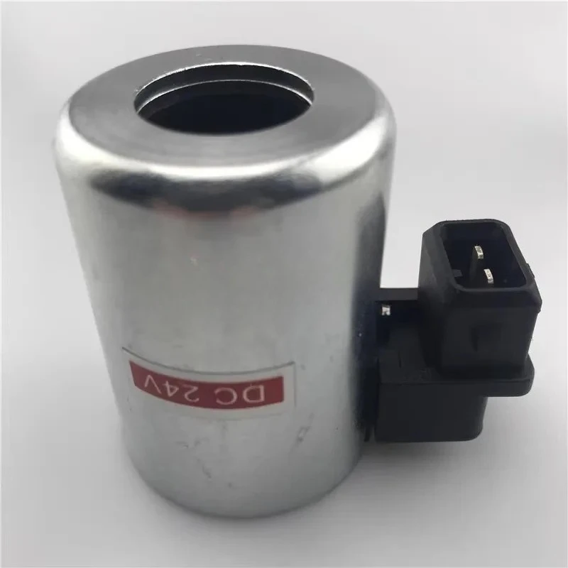 1PC Excavator Accessories Solenoid Valve Coil Diameter 19mm Height 50mm 24v 12v Socket Type