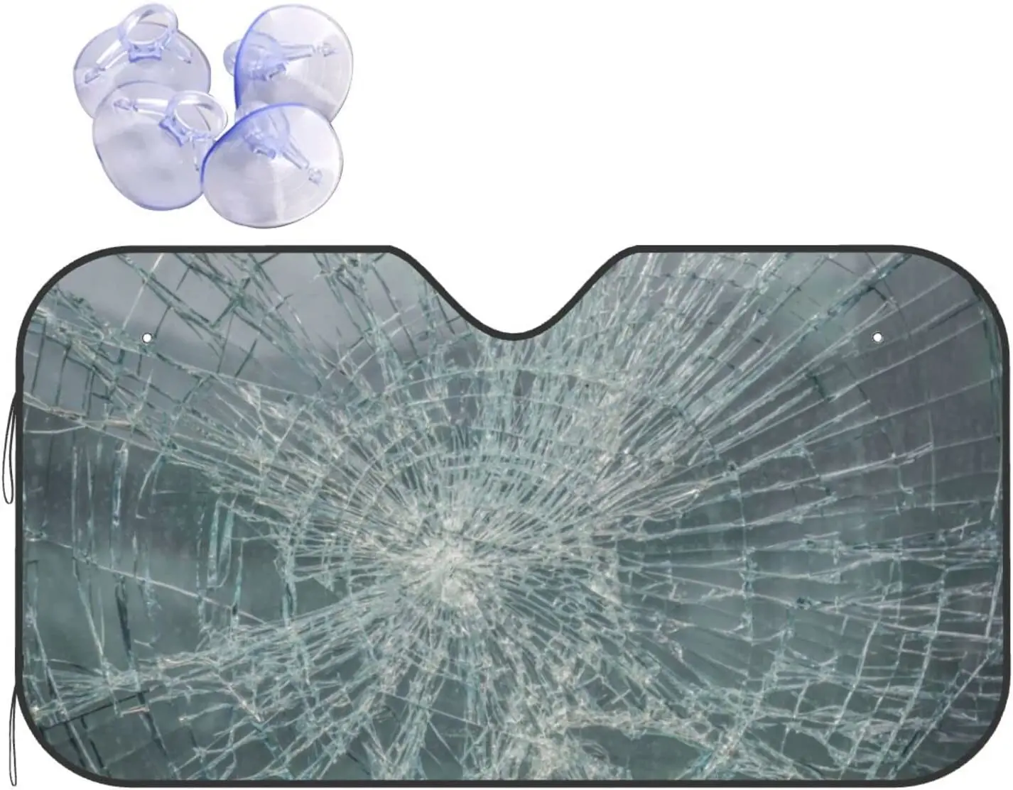 

Broken Glass Car Windshield Sunshade Front Window Sun Visor Protector Foldable Shield Cover for Truck SUV