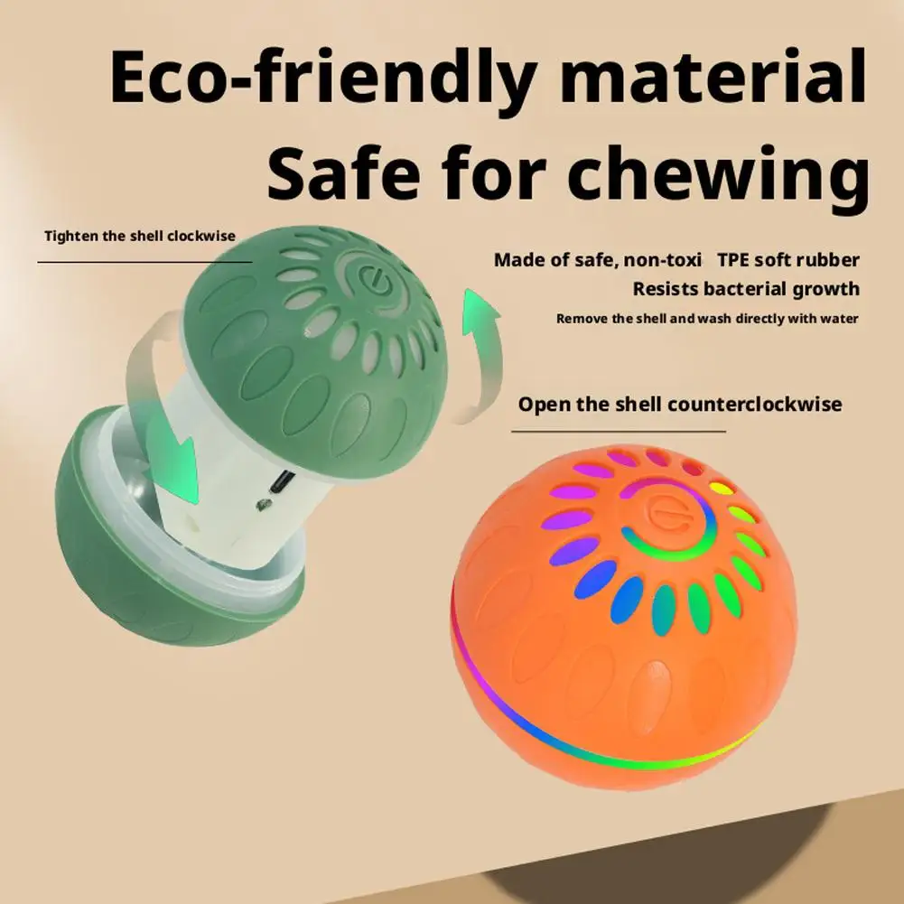 Smart Dog Toy Ball Automatic Interactive Pet Electronic Rolling USB Rechargeable Moving Bouncing for Puppy to Large dog Chew Toy view 5