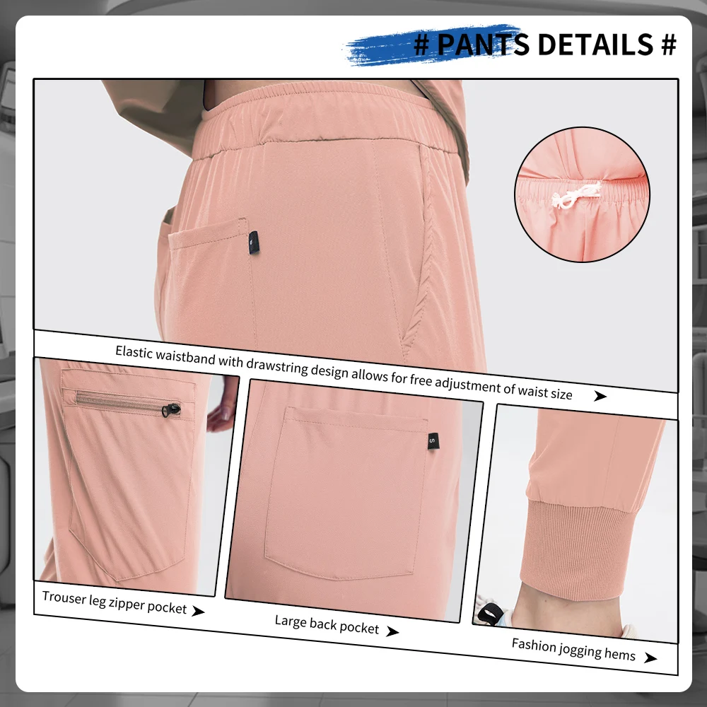 Set uniforme ospedaliera Moda Clinica per animali domestici Scrub Abiti Tinta unita Unisex Salone di bellezza Abiti da lavoro Dentista Dottore Infermiera Scrub Set