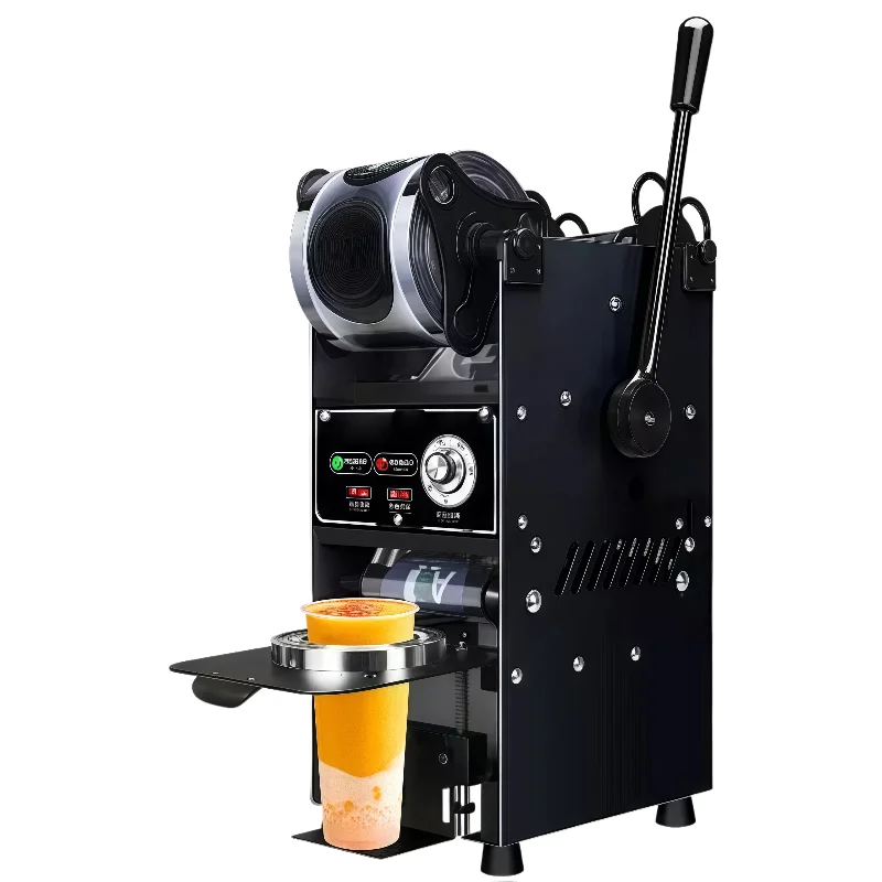 Semi-Automatic Electric Bubble Tea Cup Sealer for 90 95mm Plastic Paper Cups Bags Heating Technology Commodity Packaging