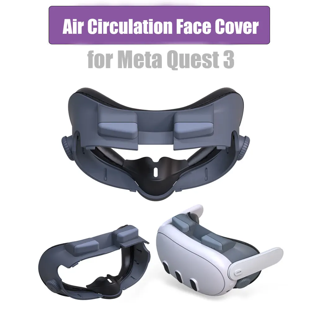 For Meta Quest 3 Air Circulation Face Cover VR Headset Replacement Facial Interface Mask For Meta Quest 3 Accessories