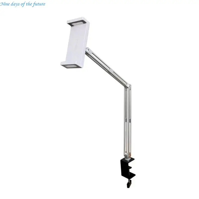 Heavy Duty Metal Arm Tablets Mount Clamp For 4.7-13inch Screens Rotatable Base E65A