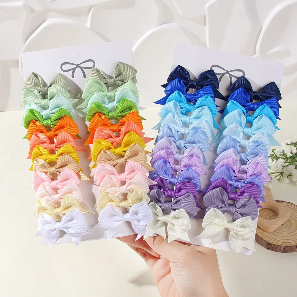 

24Pcs Solid Color Candy Colored Girl Hair Clips Kids Hair Accessories Non Damaging Hair Clip Halloween Children's Gifts