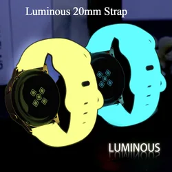 20mm Lumious Glowing Strap For Samsung Galaxy Watch 4/5/6/7 Classic 42 46mm WristBand Sport Bracelet Watch 7 FE/Active 2 40 44mm