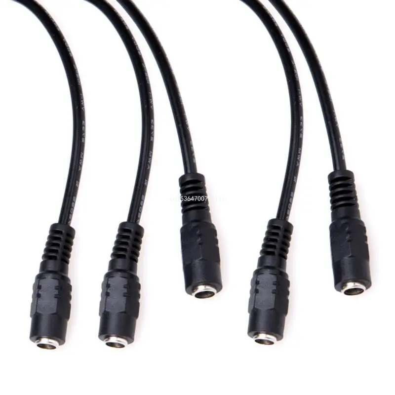 

Power Supply Cord Female DC5.5x2.1mm Power Cord Power Connection Durability Black Cable for Stable Connection DropShipping