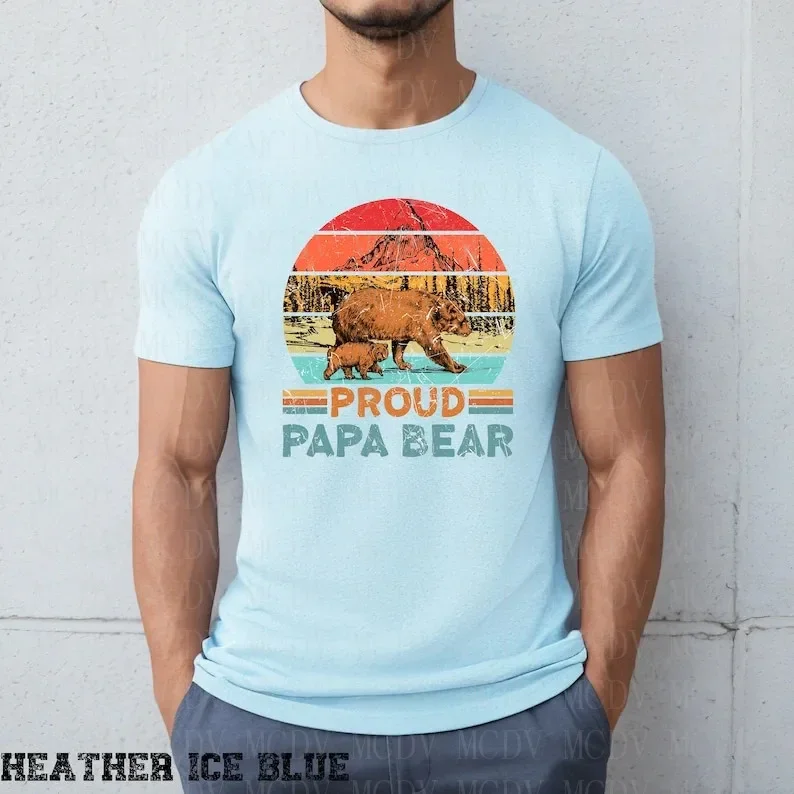 

Dad Bear Shirt Outdoor Dad Shirt Camping Shirt For Hiking Printed T Shirts Summer Tees Tops