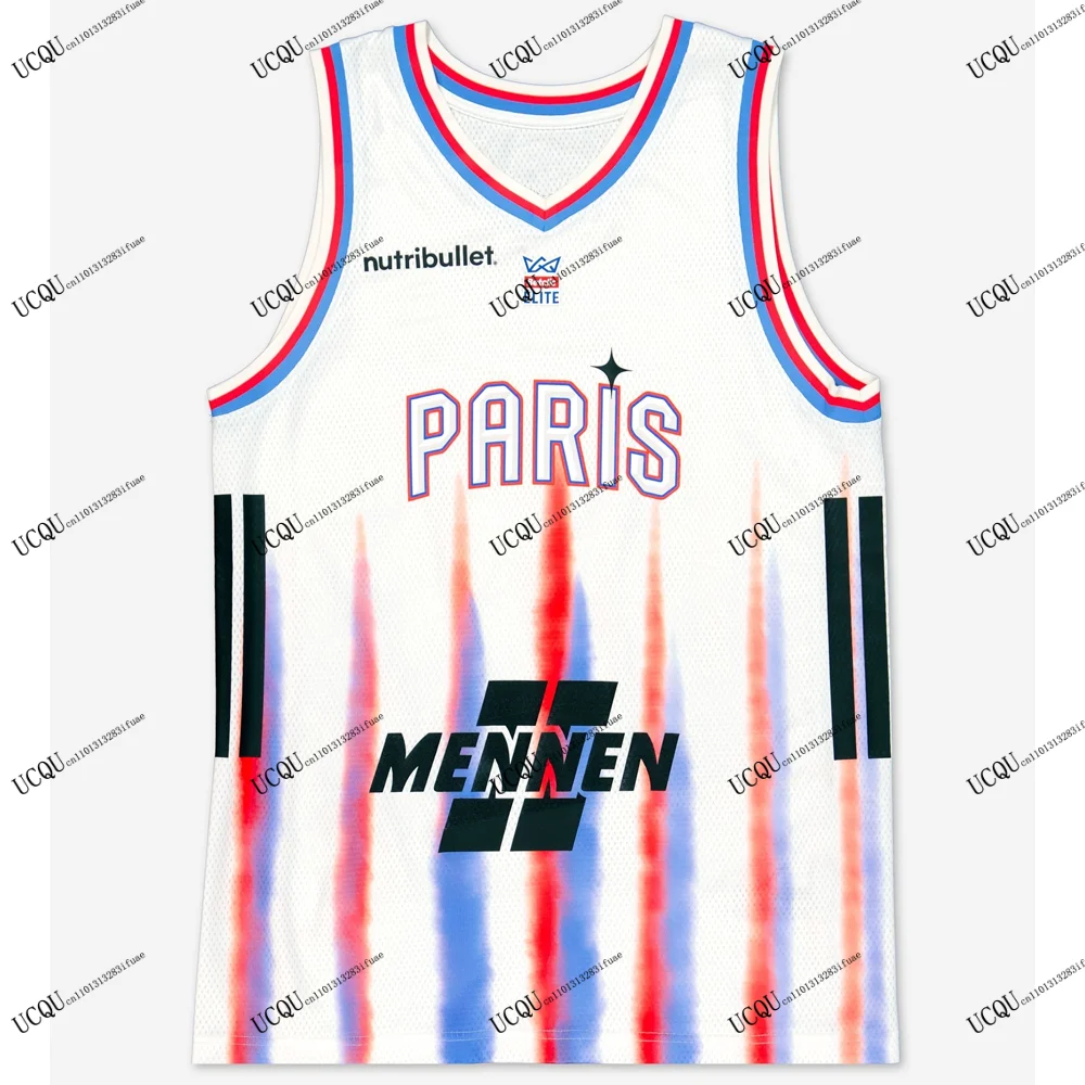 2025-26 الوافدين الجدد قمصان كرة السلة باريس أبيض أسود LNB المنزل بعيدا عادية الرياضة ثلاثية الأبعاد مطبوعة تي شيرت فرنسا الكبار طفل سترة