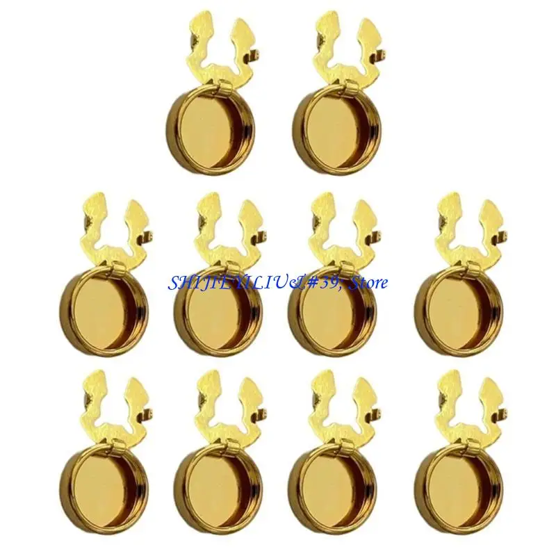 E21F 10pcs Messing Imitation Manschettenlinks Runde Tastenabdeckung Messing Manschettenknöpfe Tastenabdeckung Manschettenlinks