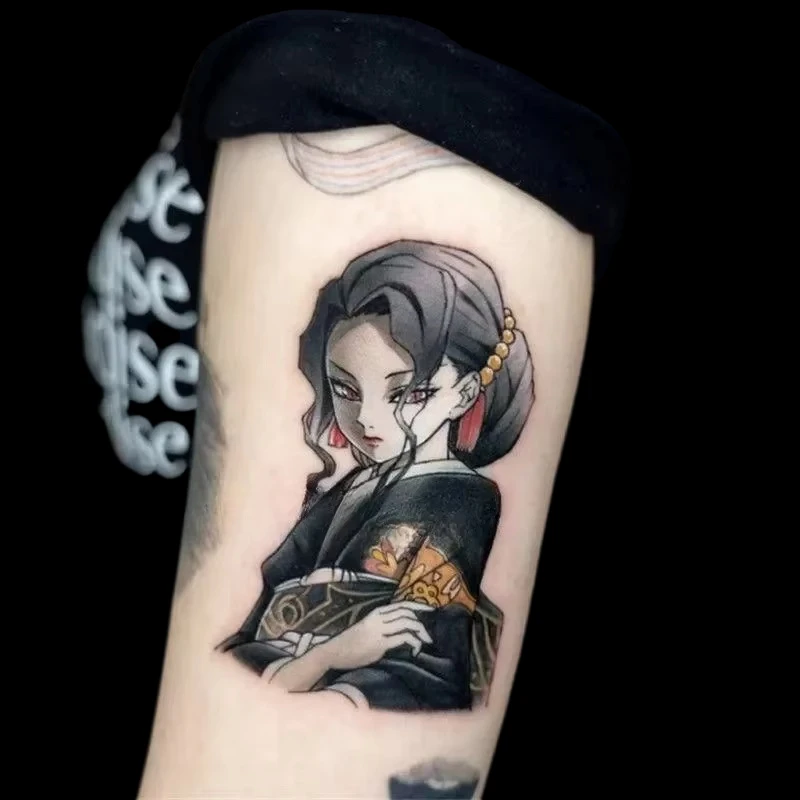 

Anime Kamado Tanjirou Temporary Tattoos Cartoon Ghost Geish Transfer Tattoo Body Art Waterproof Fake Tatoo Sticker for Woman Men