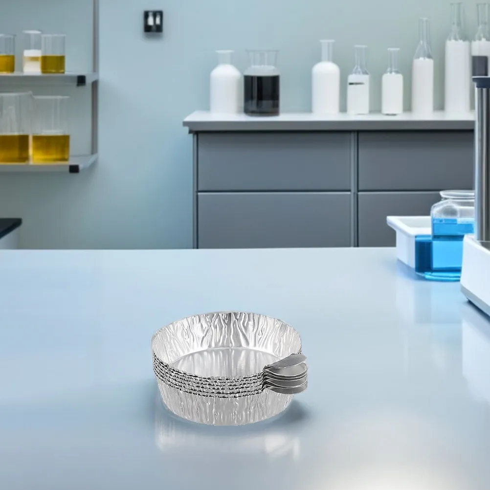 

50 шт. одноразовых алюминиевых весовых чаш из фольги, штабелируемые лотки для взвешивания образцов для лабораторий, 42 мл, лабораторные принадлежности