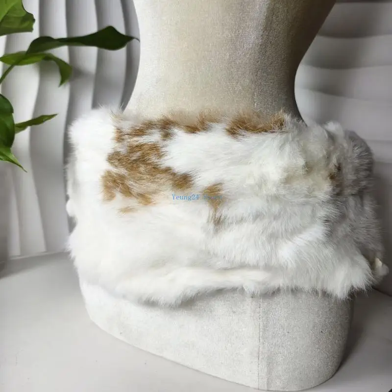 P8DB حزام مشد فاخر للحزب فروي أفخم فو الفراء حزام خصر حزام الخصر الساخن فتاة حزام نادي الخصر الإكسسوار #4