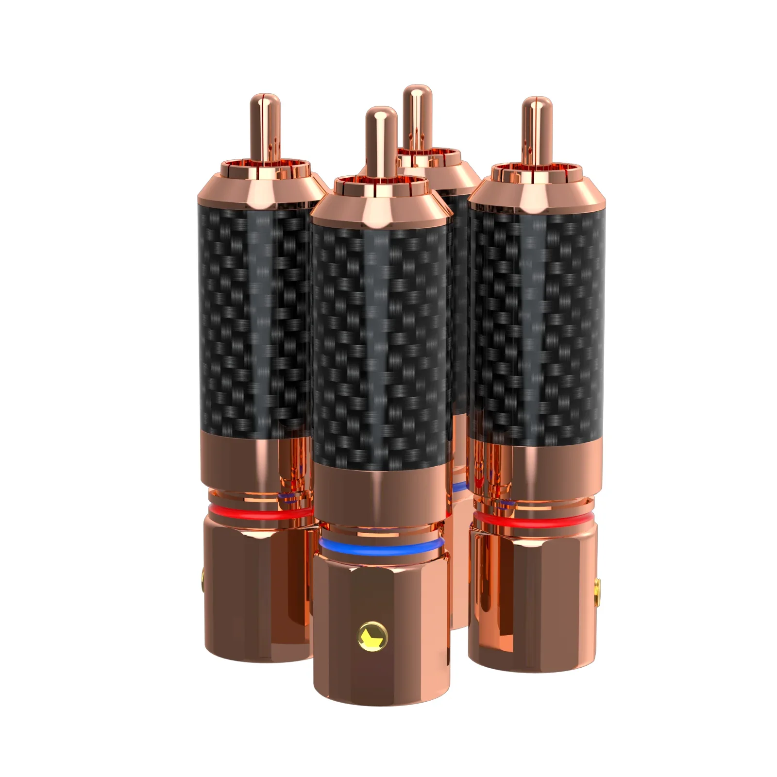 Gold-Plated Brass Conductor, Rhodium/Gold RCA Socket, Soldering Terminal for Home Theater & Sound System (Cable Dia. 8.5-10.5mm)