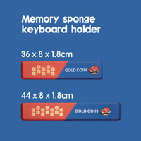 Keyboard Wrist Rest Pad Mousepad Gold Coin Red Blue Anime Memory Foam Anti-Slip Silicon Hand Support Mechanical Keyboard Game