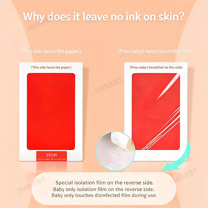 Newborn No-rinse Hand and Foot Stamp Safe Non-toxic Non Contact Skin Baby Paw Prints Souvenir Pet No Ink Hands Feet Stamp Toys - view 5