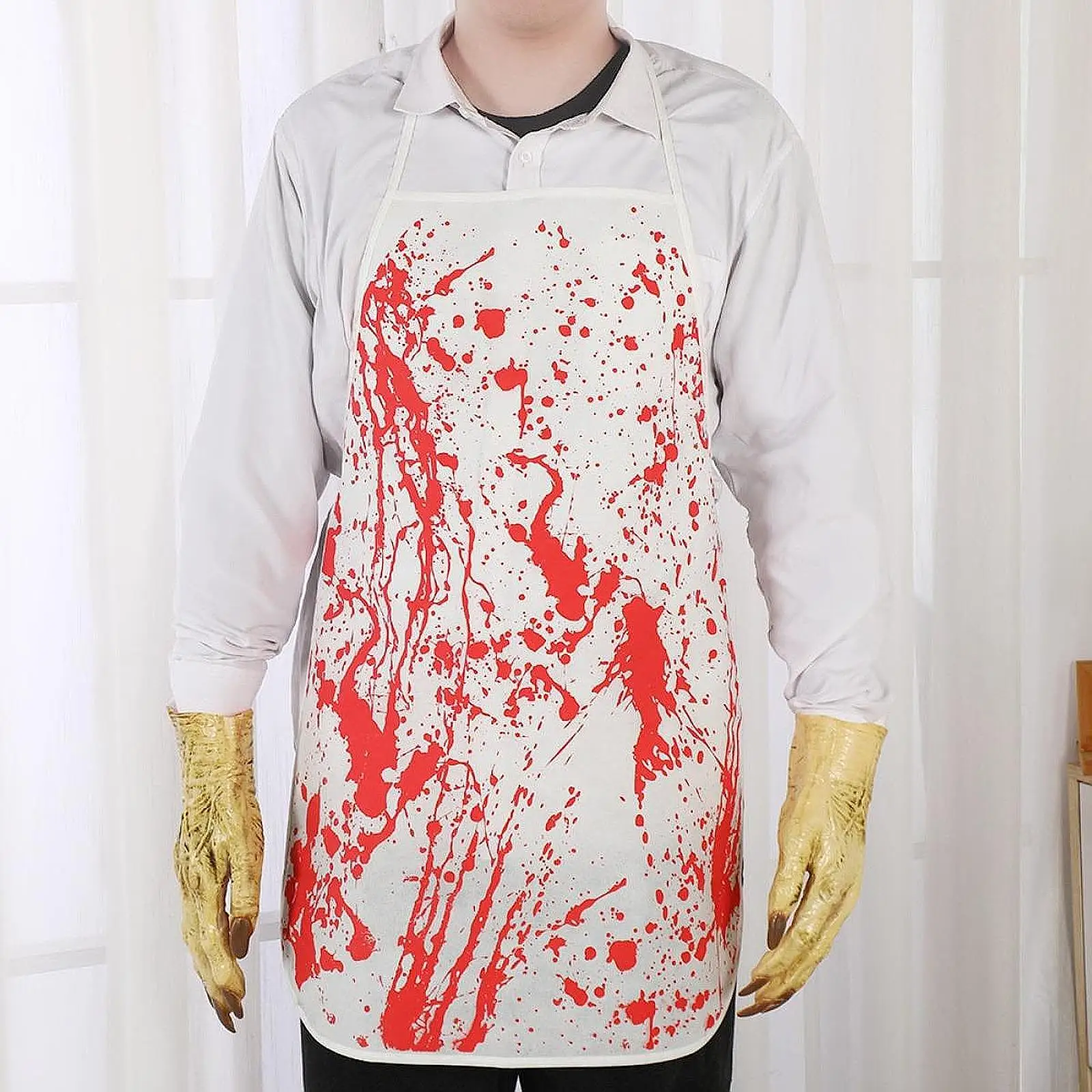 3x Halloween Bloody Apron Cosplay Prop for Women Men Scary Creative Horror Apron