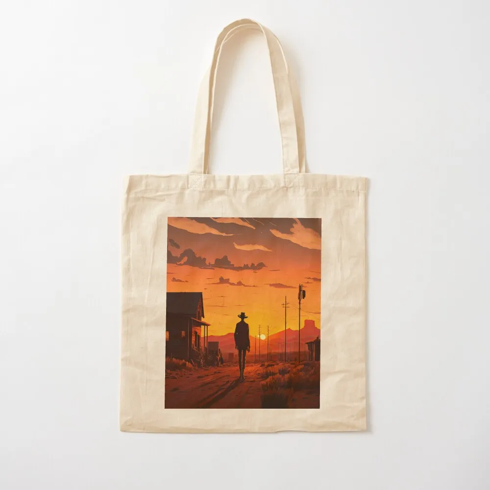 Western Sunset Tote Bag shopping cart bags tote bag screen Women's shopping bag Woman shopper