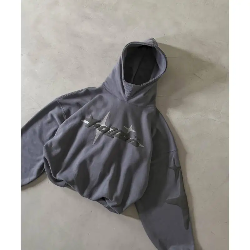 American Retro Gothic Men's Hoodie New High Street Trend y2k Harajuku Men And Women Loose Street Casual Punk Sweatshirt Pullover