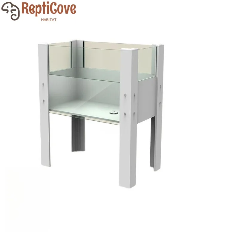 

Large ecological turtle tank with basking platform and drainage,glass water-land design for living room display,ideal for large