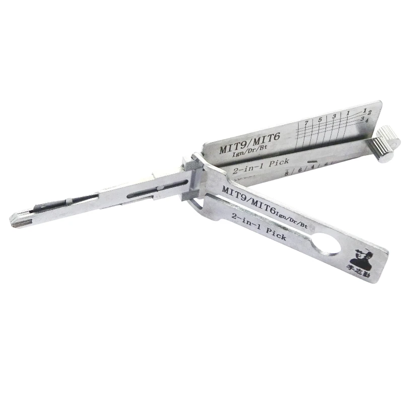 Original Lishi MIT9 MIT6 2 in 1 Locksmith Tool  Lock Pick & Decoder Flat Milling for Mitsubishi  Models