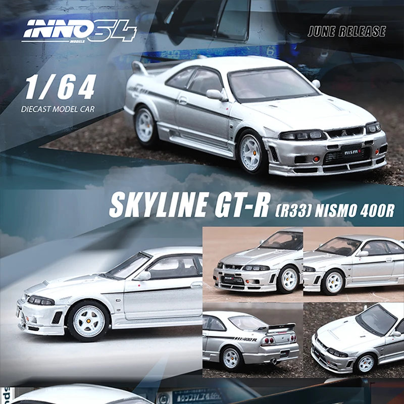 

INNO 1:64 Model Car Skyline GT-R (R33) NISMO 400R Alloy - Silver