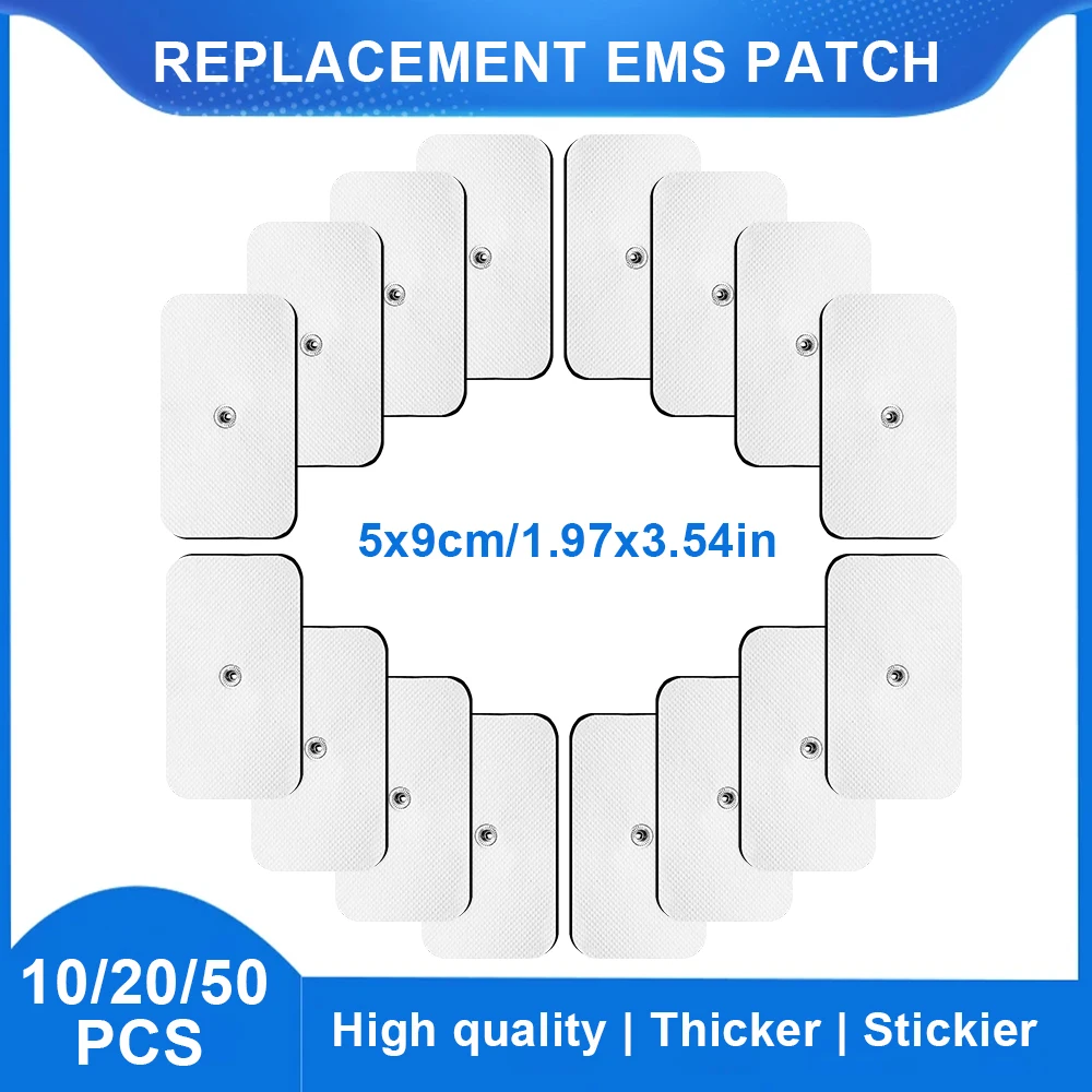 

10/20PCS 5x9cm Reusable Electrode Pads Gel Patch Tens Acupuncture EMS Patch For Physiotherapy Therapy Body Massager Replacement