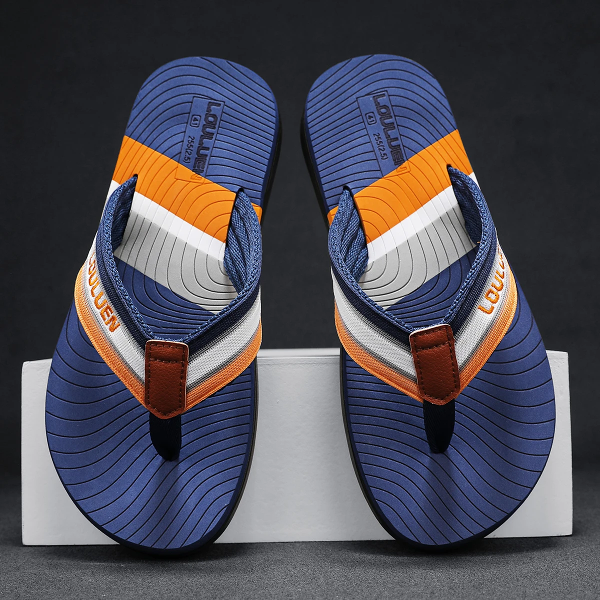 Men Herringbone Slippers Arch Support Comfortable Summer Beach Thong Sandals Yoga Foam Pad Slide in Slippers 2025 Fashion Trend