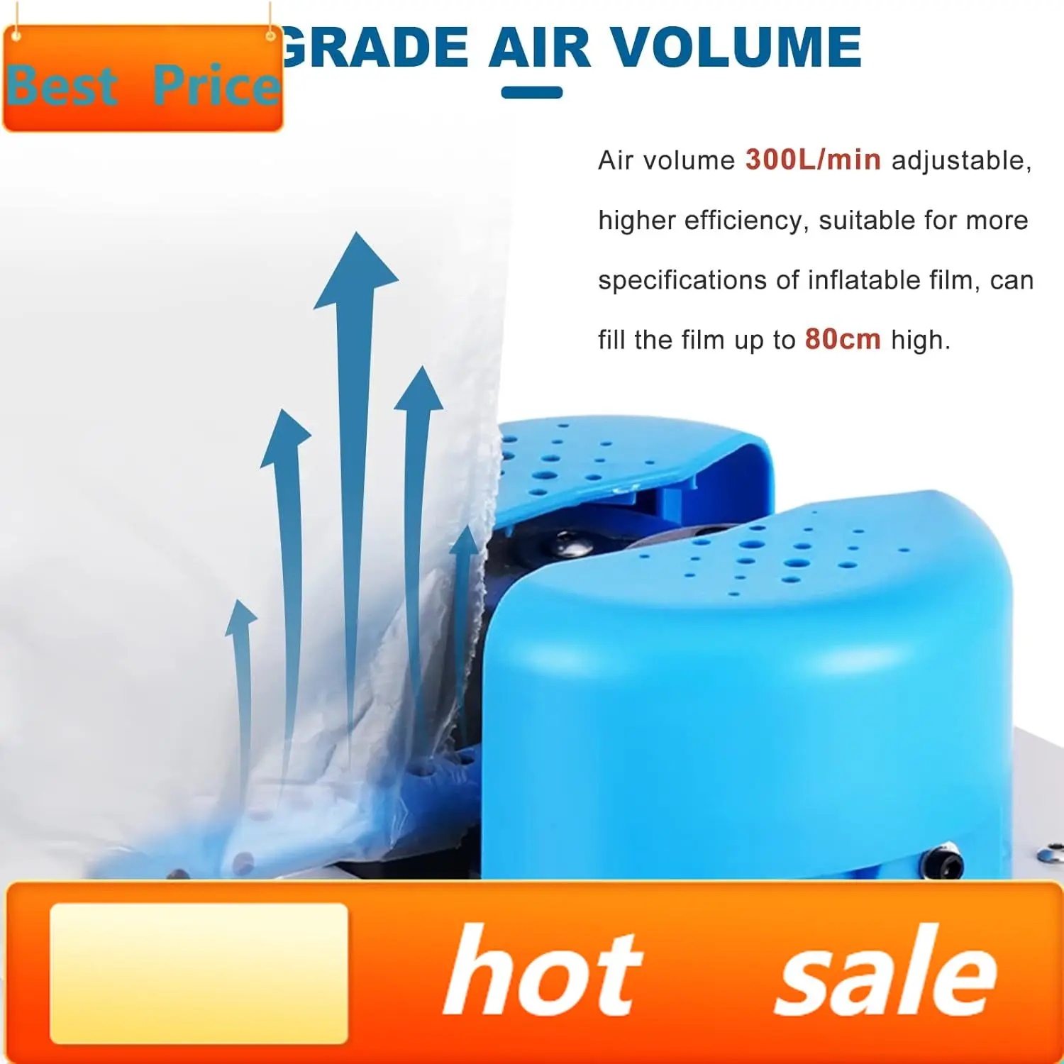 

hot-sellingBubble Wrap Machine - 300L/min Air Cushion Machine, 32ft/min High-Efficiency Air Pillow Inflator for Shipping & Packa