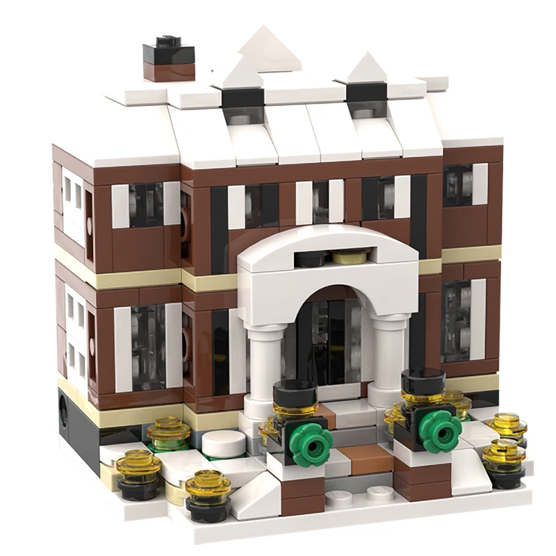 Gobricks MOC-125387 Mini 21330 Home Alone House Building Blocks educazione compleanno regali di natale giocattoli modello di mattoni 2022