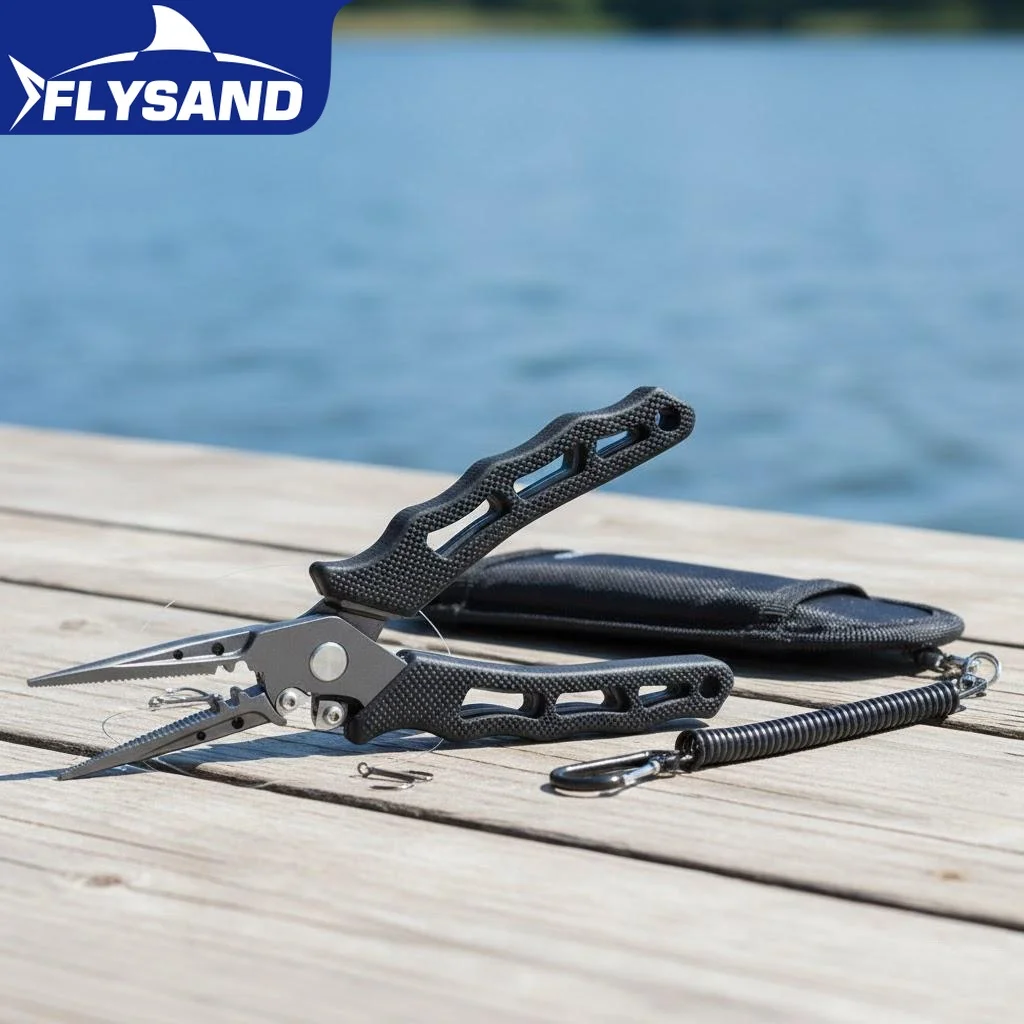 

7-дюймовые рыболовные плоскогубцы из высококачественной нержавеющей стали, многофункциональные ножницы-кусачки для лески, прочный рыболовный инструмент