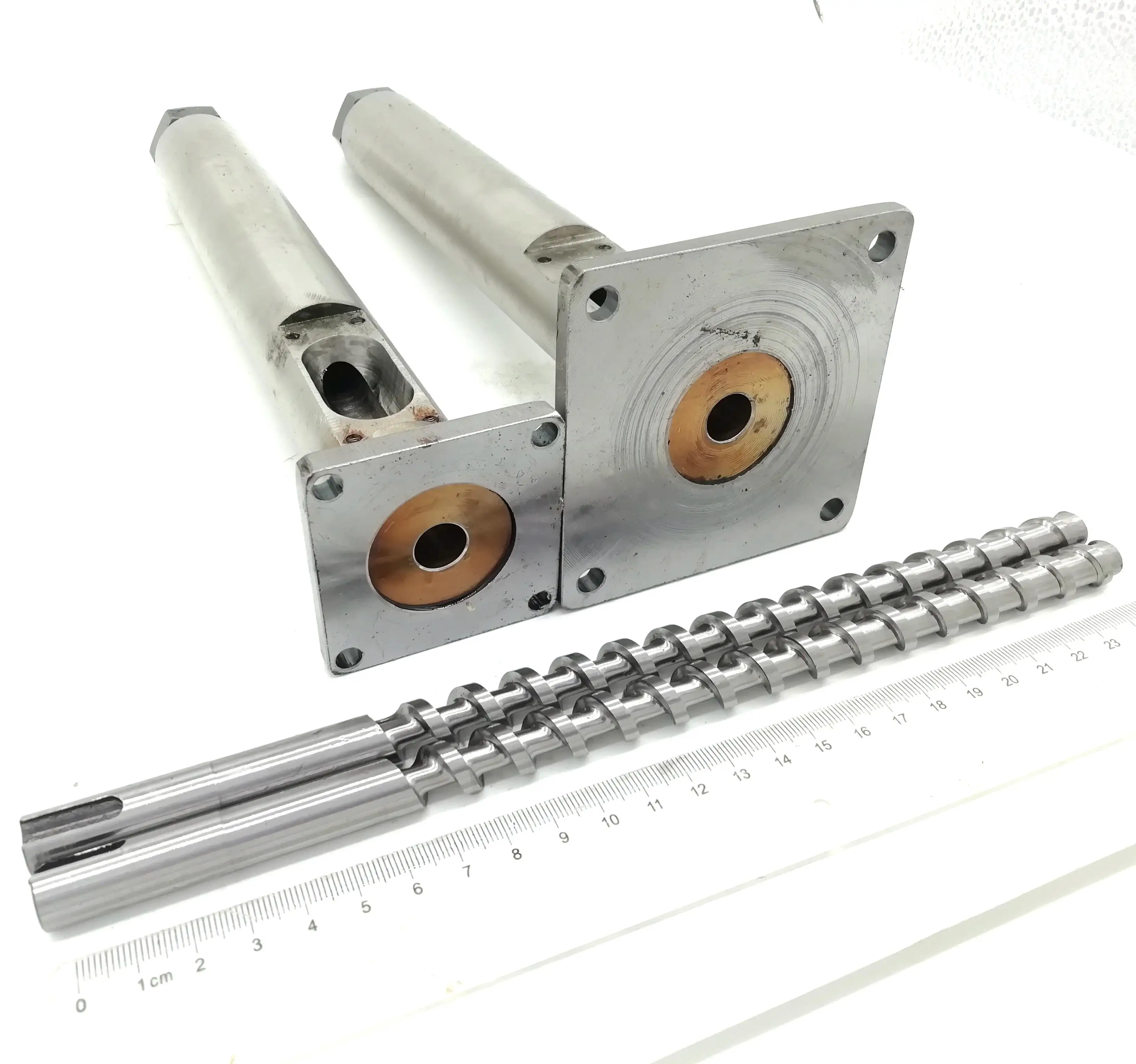 16mm Dia Extruder Screw, Barrel with 1.75/2.5mm Nozzle and 35*40 220V Band Heaters for DIY Extruder Machine