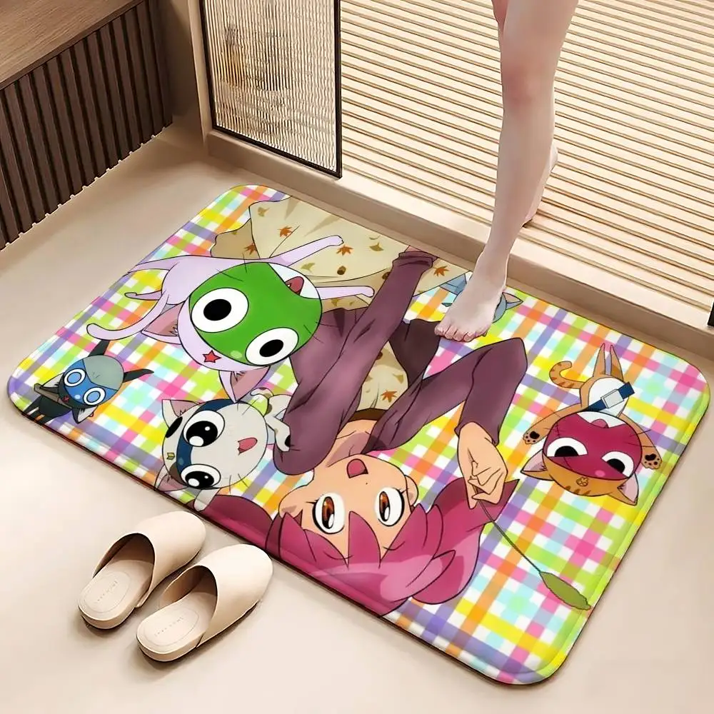 Keroro Gunsou Frog Carpet Bathroom Anti-slip Mat Door Mat Home Decoration Mat Entrance Door Mat Scratch-resistant Door Mat