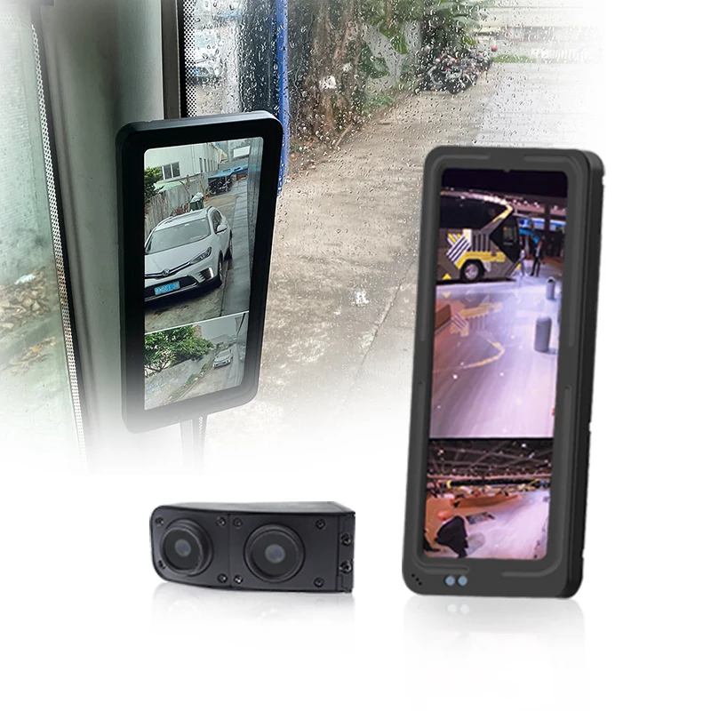 

12.3inch Side View Dual Lens cameras System Truck Bus Rearview Mirror