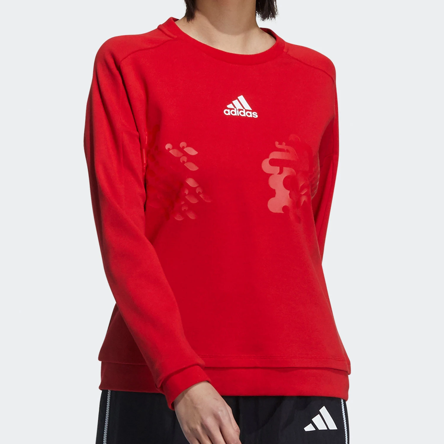 Adidas Originals CNY SWEAT Women's Round Neck Fashion Long Sleeve Sweatshirt GP0708