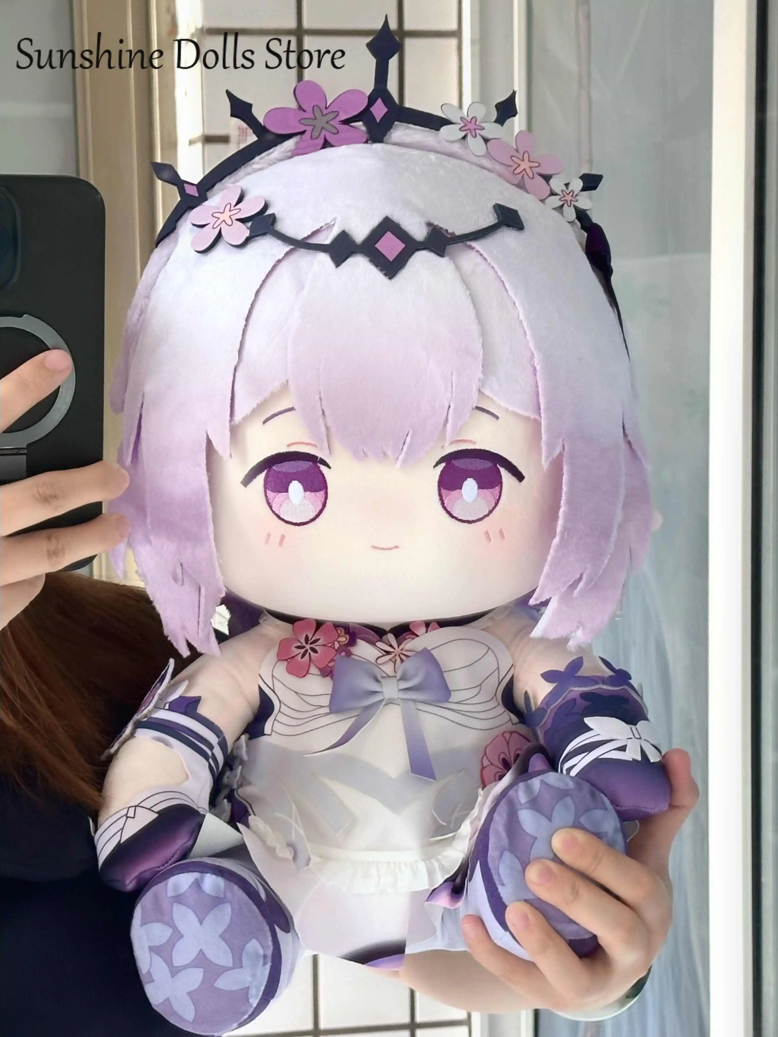 

40CM Castorice Game Honkai: Star Rail Soft Plush Cotton Doll Dress Up Toys Cosplay Sitting Posture Figures Pillow With Clothes