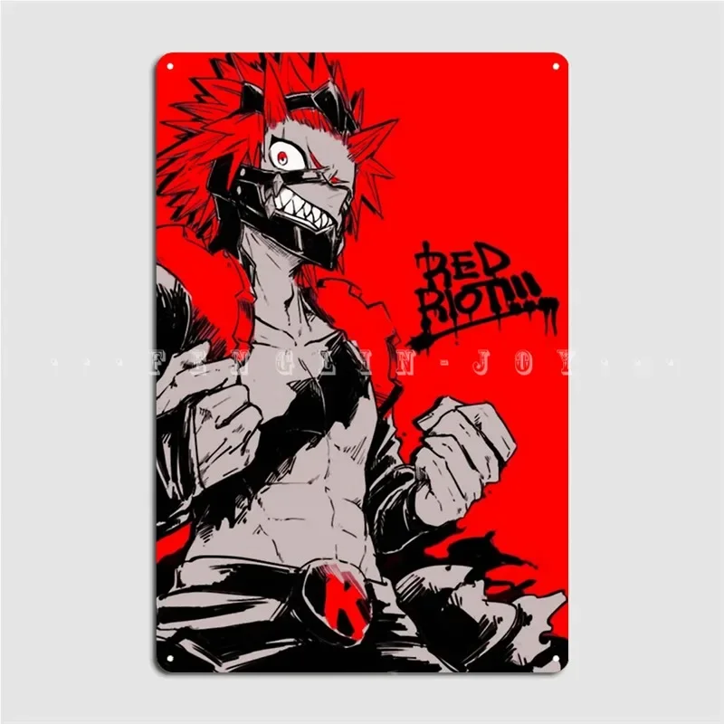 Eijiro Kirishima Metal Plaque Poster Wall Plaque Club Bar Cinema Garage Customize Tin Sign Poster