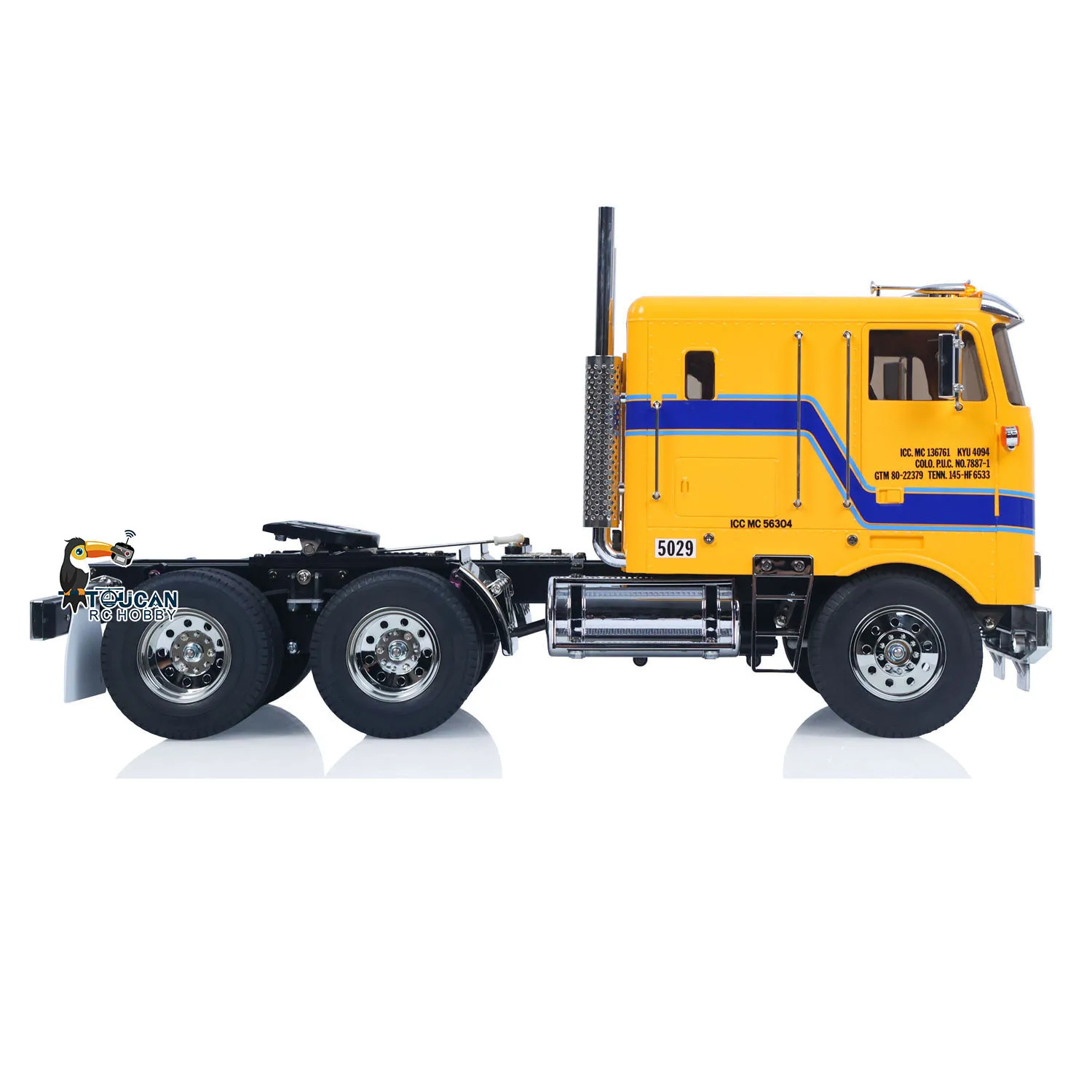 Caminhão Trator DIY TOUCAN 1/14 Controle Remoto 6*4 Chassi TAMIYA 56304 Transmissão de 3 Velocidades Sistema de Luz e Som RTR Rádio Flysky